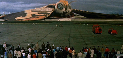 Mothra lands and everybody is happy.